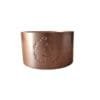 Bougie Cacao Alchimie Métallique - bougie artisanale au pot en résine écologique finition métallique cacao, parfum bois d'oud, fond blanc