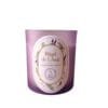 Rituel de l'Âme - vue de face Rituel de l'Âme - bougie artisanale au pot en verre violet mat, parfum lavandin romarin lavande, fond blanc