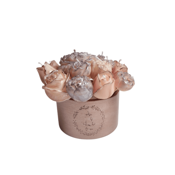 Bougie Rosace Cuivrée Bougie Rosace Cuivrée Résine Écologique — Quinn Crafts