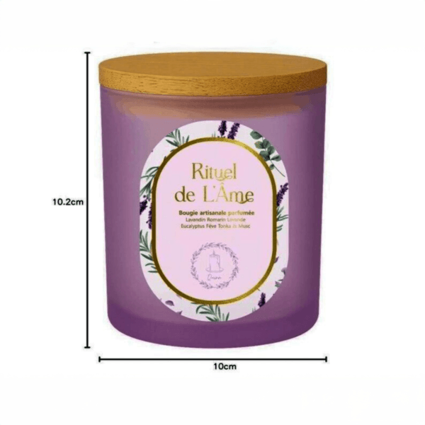 Bougie Rituel de L'Âme Quinn Crafts, cire végétale parfum lavande