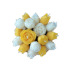 Bouquet tulipes cire artisanal jaune et blanc Quinn Crafts Dole France